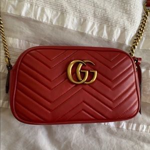 Faux GG Marmont small matelassé shoulder bag